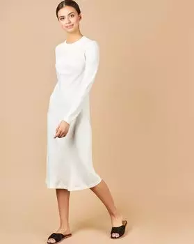 Платье миди с молниями на рукавах M