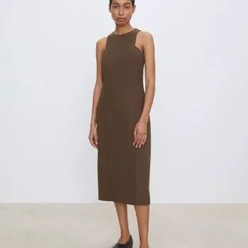 Платье миди с вырезом «халтер»