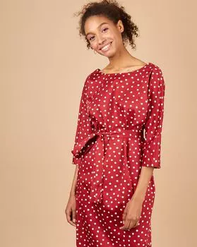 Платье миди с вырезом и пуговицами сзади L