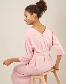 Платье миди с вырезом и пуговицами сзади L