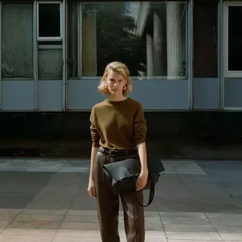 Брюки Grain из фактурной кожи 12 STOREEZ