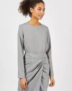 Платье миди с запахом на талии L