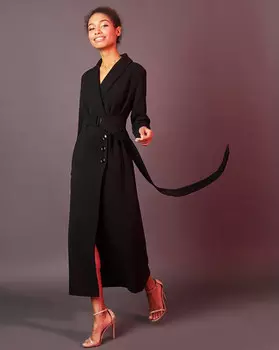 Платье миди с запахом XS