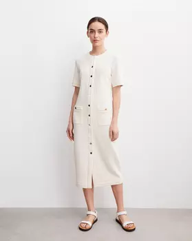 Платье миди с застежкой на пуговицах