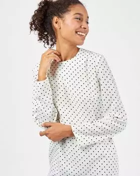 Платье миди в мелкий горошек XS