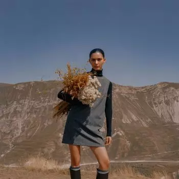 Платье мини из шерсти и кашемира 12 STOREEZ