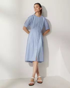 Платье-рубашка с асимметричным низом