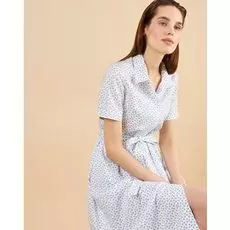 Платье-рубашка в цветочек S