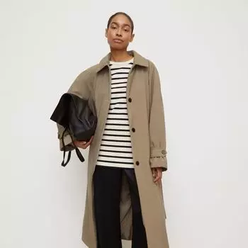 Пальто утепленное с поясом