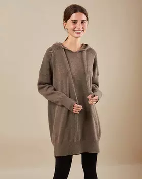 Платье с капюшоном из шерсти S