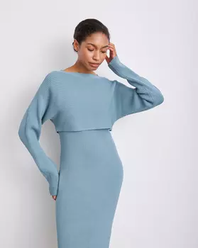 Платье с кроп-джемпером