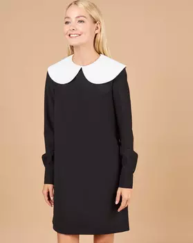 Платье с круглым воротником XS