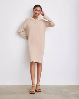 Платье с воротником поло