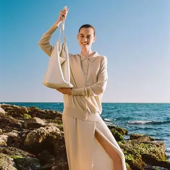 Юбка миди с шелком