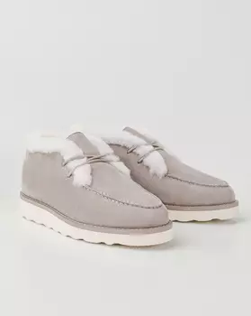 Полуботинки с рифленой подошвой на шнурках