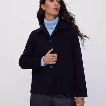 Прямое пальто-жакет