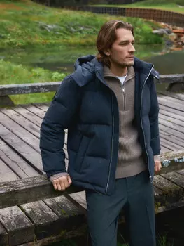 Пуховик из шерсти