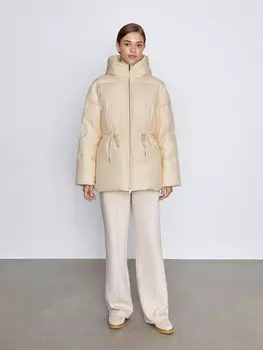 Пуховик с кулиской на талии