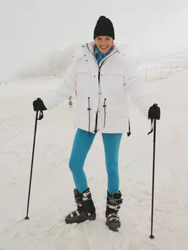 Пуховик с молниями по бокам