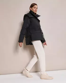 Пуховик с молниями по бокам