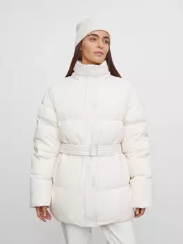 Пуховик стеганый на поясе