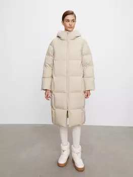 Пуховик удлиненный прямой