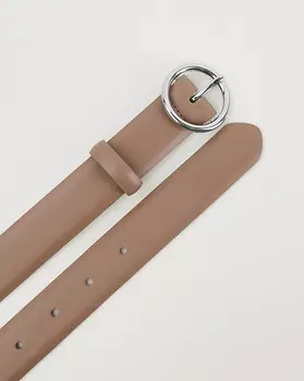 Ремень с круглой пряжкой