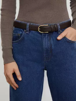 Ремень с овальной пряжкой