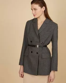 Ремень узкий из гладкой кожи S