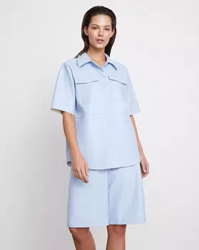 Рубашка из искусственной кожи