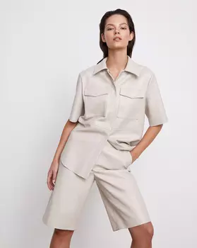 Рубашка из искусственной кожи