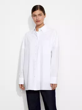 Рубашка из поплина удлиненная
