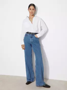 Рубашка из поплина удлиненная