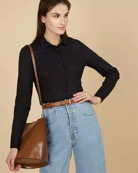 Рубашка приталенная XS