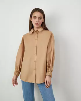 Рубашка с резинкой на манжетах One size