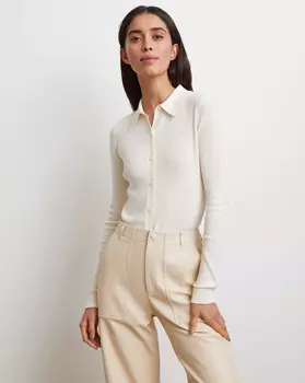 Рубашка в широкий рубчик