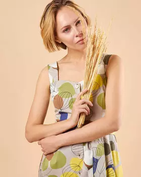 Сарафан на широких бретелях L