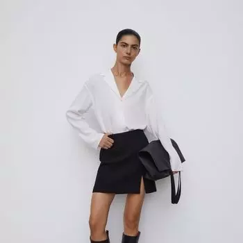 Юбка мини из костюмной шерсти 12 STOREEZ