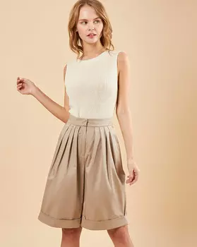 Шорты широкие со складками XS