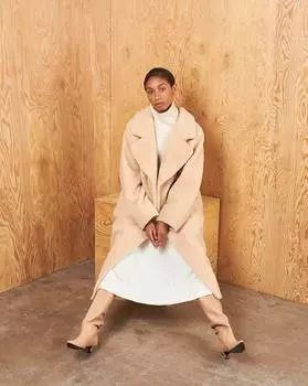 Шуба облегчённая,на поясе XS