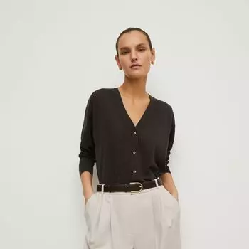 Кардиган из шелка и хлопка