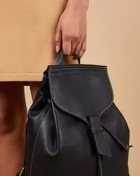 Сумка-рюкзак из кожи большая One size