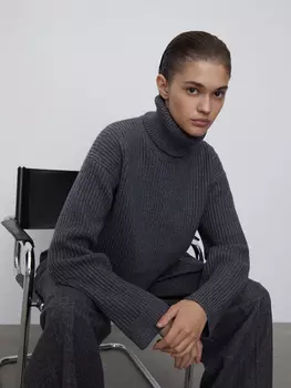 Свитер из шерсти и кашемира укороче 12 STOREEZ