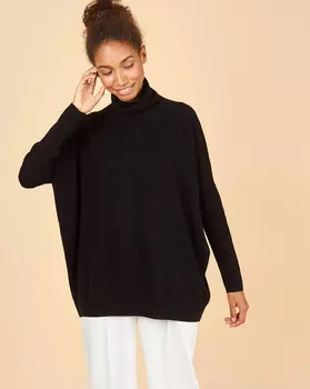 Свитер объёмный тонкой вязки S