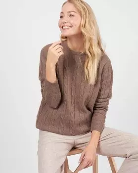 Свитер с косами M