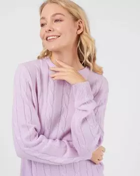 Свитер с косами S