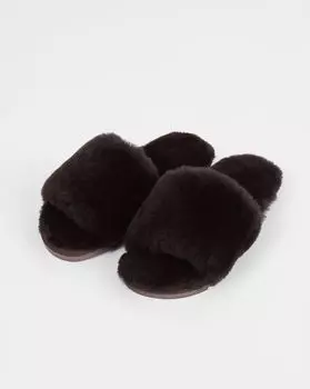 Тапочки открытые из овчины 38-39
