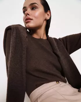 Джемпер тонкий в рубчик