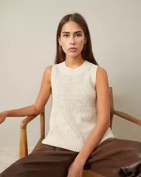 Топ ажурной вязки