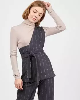 Топ на одно плечо в полоску XS